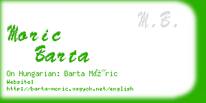 moric barta business card